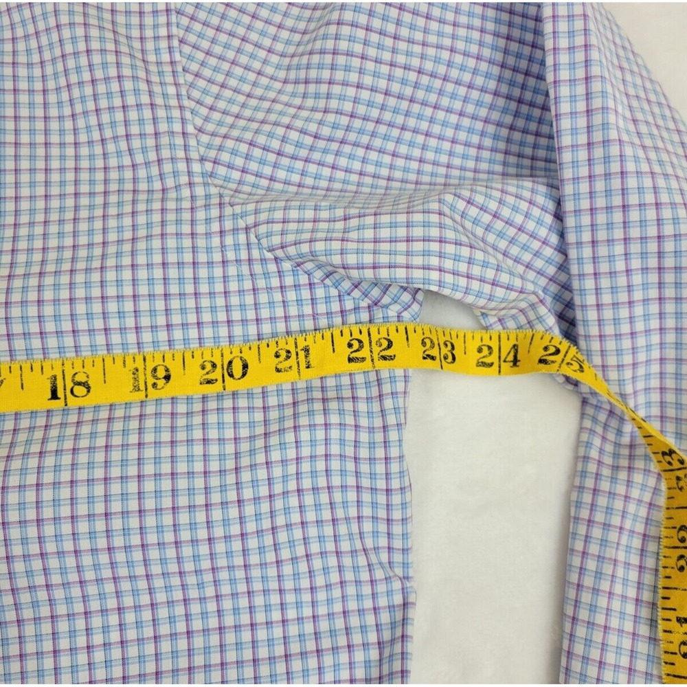 Men's Eton Brighton Button-Up Plaid Dress Shirt Slim Fit Sz L 41/16 - Picture 2 of 11